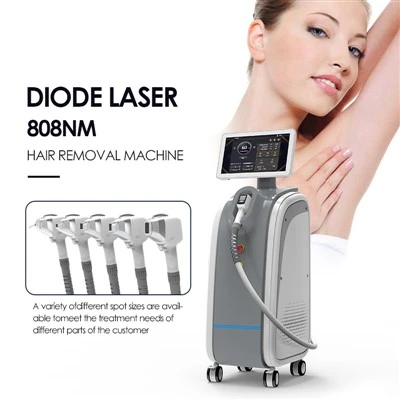 Kinerja Tinggi Tiga Panjang Gelombang 755 808 1064 nm Diode Laser Hair Removal Jerman 808nm Laser Diode Epilation Machine