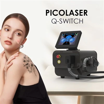 Mesin Penghilang Tato Laser Q Switch ND-YAG Kombinasi Batang Ganda Laser